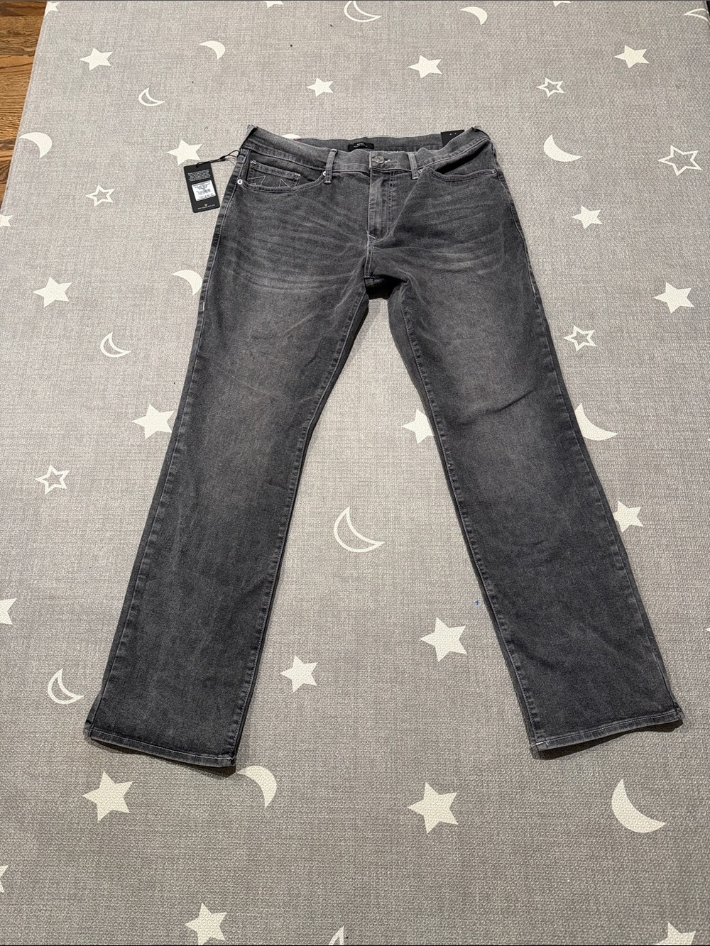 True Religion Men's Washed Charcoal Relaxed Straight Jeans NWT